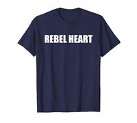 Cœur Rebelle T-Shirt, Homme, Bleu Marine, M