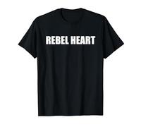 Cœur Rebelle T-Shirt, Homme, Noir, S