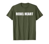 Cœur Rebelle T-Shirt, Homme, Olive, XXL