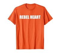 Cœur Rebelle T-Shirt, Homme, Orange, M