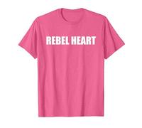 Cœur Rebelle T-Shirt, Homme, Rose Chiné, M