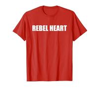 Cœur Rebelle T-Shirt, Homme, Rouge, XXL