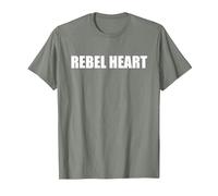 Cœur Rebelle T-Shirt, Homme, Vert Kaki chiné, S