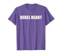 Cœur Rebelle T-Shirt, Homme, Violet Chiné, XL