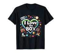 Cœur rétro coloré « I Love The 80's » T-Shirt