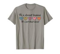 Cœur rétro vintage Be A Decent Human It's Not That Hard T-Shirt