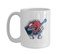Cœur Romantique Qui Fait Un Dab Mug Humour Tasse Élégantes Mug À Café Pour Bureau Boissons Chaudes Lait 330Ml