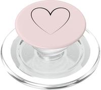Cœur Romantique Romantique Rose pâle PopSockets PopGrip pour MagSafe