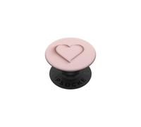 Cœur Rose Minimaliste Contour Mignon Amour esthétique PopSockets PopGrip Adhésif