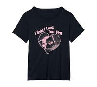 Cœur Rose Officiel Selena Gomez Love You First T-Shirt, Femme Grandes Tailles, Noir, 3X