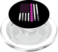 Cœur Rose Saint Valentin Drapeau américain Américain Américain Amoureux Patriotique PopSockets PopGrip pour MagSafe