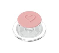 Cœur Rose Simple Minimaliste Mignon Amour Girly PopSockets PopGrip pour MagSafe