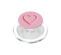 Cœur Rose Simple Minimaliste Mignon Amour Girly PopSockets PopGrip pour MagSafe