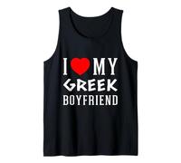 Cœur Rouge Assorti avec Inscription « I Love My Greek Boyfriend » Débardeur