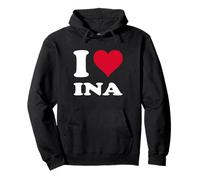 Cœur Rouge I Love Ina Sweat à Capuche