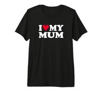 Cœur Rouge « I Love My Mum » T-Shirt Haut de Gamme