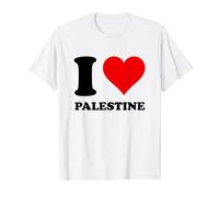 Cœur rouge I Love Palestine T-Shirt