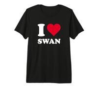 Cœur Rouge « I Love Swan » T-Shirt Haut de Gamme