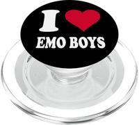 Cœur Rouge « Ich Liebe Emo Boys » PopSockets PopGrip pour MagSafe