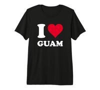 Cœur Rouge « Ich Liebe Guam » T-Shirt Haut de Gamme