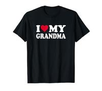 Cœur Rouge « Ich Liebe Meine Oma » T-Shirt Graphique avec Valeur