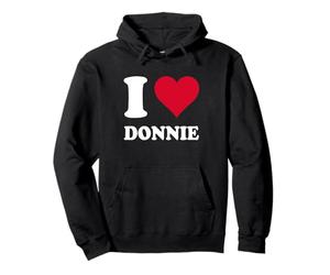 Cœur Rouge J'aime Donnie Sweat à Capuche