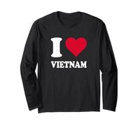 Cœur Rouge J'aime Le Vietnam Manche Longue