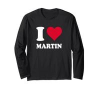Cœur Rouge J'aime Martin Manche Longue