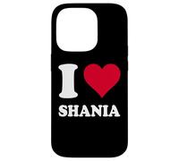 Cœur Rouge J'aime Shania Coque pour iPhone 14 Pro