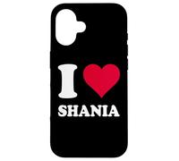 Cœur Rouge J'aime Shania Coque pour iPhone 16