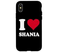 Cœur Rouge J'aime Shania Coque pour iPhone X/XS