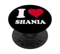 Cœur Rouge J'aime Shania PopSockets PopGrip Adhésif