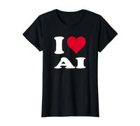 Cœur Rouge Je t'aime AI T-Shirt Graphique avec Valeur