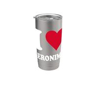 Cœur rouge Je t'aime Geronimo Gobelet isotherme en acier inoxydable double paroi