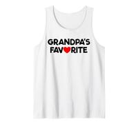 Cœur Rouge pour Petit-Enfant avec Inscription « I'm Grandpa's Favorite » Débardeur