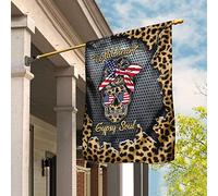 Cœur Sauvage Âme Gitane Crâne Léopard Drapeaux De Vacances Supérieure Drapeau De Jardin Coupe-Vent Et Étancheune Jardin Signe Décoration Pour Extérieure Maison Balcon S