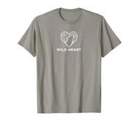 Cœur Sauvage géométrique Loup Amoureux de la Nature T-Shirt, Homme, Ardoise, 3XL