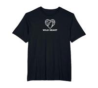 Cœur Sauvage géométrique Loup Amoureux de la Nature T-Shirt, Homme Grandes Tailles, Noir, 4X Tall