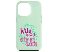 Cœur Sauvage Gypsy Soul Boho Montagne Nature Design Coque pour iPhone 13 Pro