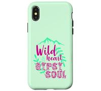 Cœur Sauvage Gypsy Soul Boho Montagne Nature Design Coque pour iPhone X/XS