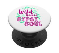 Cœur Sauvage Gypsy Soul Boho Montagne Nature Design PopSockets PopGrip Adhésif