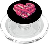 Cœur Serpent Rose Amoureux des Animaux Saint-Valentin garçons Filles Enfants PopSockets PopGrip pour MagSafe