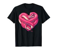 Cœur Serpent Rose Amoureux des Animaux Saint-Valentin garçons Filles Enfants T-Shirt