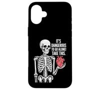 Cœur Squelette It's Dangerous to Go Alone Coque pour iPhone 16 Plus