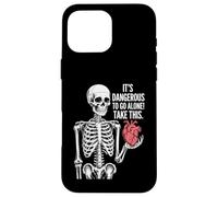Cœur Squelette It's Dangerous to Go Alone Coque pour iPhone 16 Pro Max
