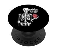 Cœur Squelette It's Dangerous to Go Alone PopSockets PopGrip Adhésif