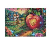 Cœur Terre forêt 300 Pièces Puzzle Adulte en Carton Rigide Haute Qualité Difficile Niveau Expert Anti-Stress Jeu De Société Idée Cadeau Anniversaire Premium 300 PCS