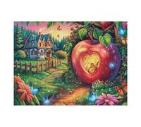 Cœur Terre forêt 500 Pièces Puzzle Collectionneur en Carton Rigide sans Déformation Très Difficile Motif Complexe Décoration Murale Qualité Premium 500 PCS