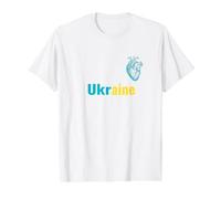 Cœur Ukraine Bleu Jaune T-Shirt Graphique avec Valeur