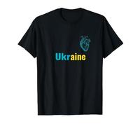 Cœur Ukraine Bleu Jaune T-Shirt Graphique avec Valeur